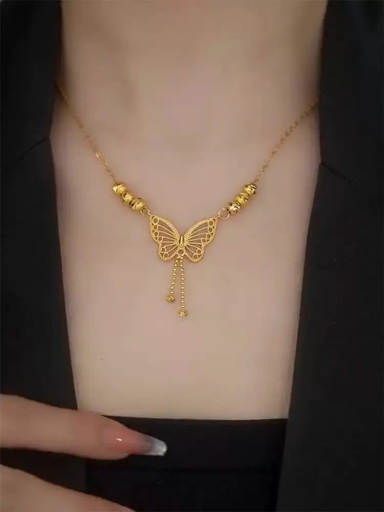 Gold plated Butterfly Necklace for Women