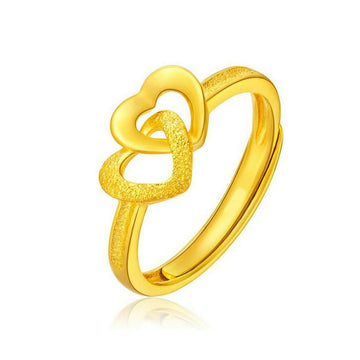 Gold plated Retro Heart Ring